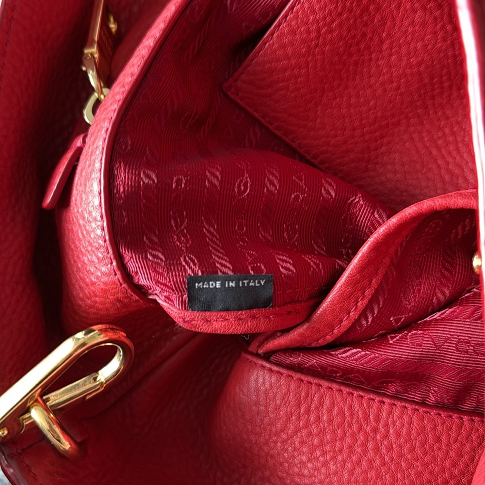 Authentic Prada red leather bag🍒 - Picture 6 of 14